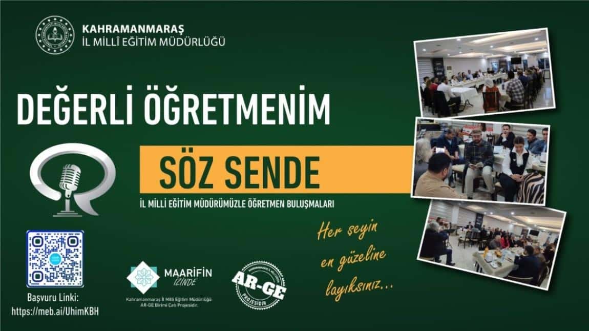 Değerli Öğretmenim Söz Sende Projesi 